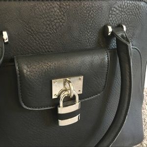 Black Charming Charlie Satchel Bag